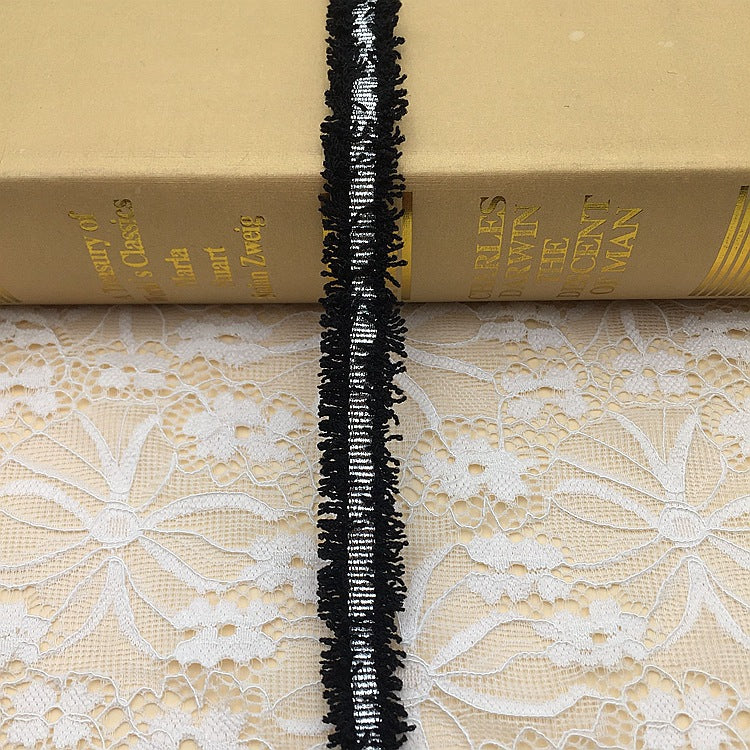 1.5cm poliester metalik resica obrub sa zlatnim i srebrnim nitima 20 jardi