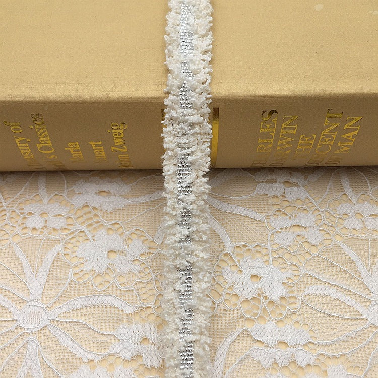 1.5cm poliester metalik resica obrub sa zlatnim i srebrnim nitima 20 jardi