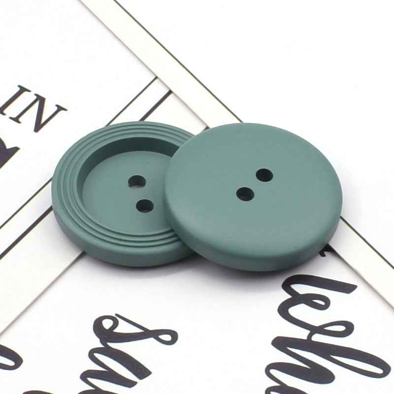 25mm Round 2-Hole Resin Buttons 6-Color for Crafts Garments (96pcs)