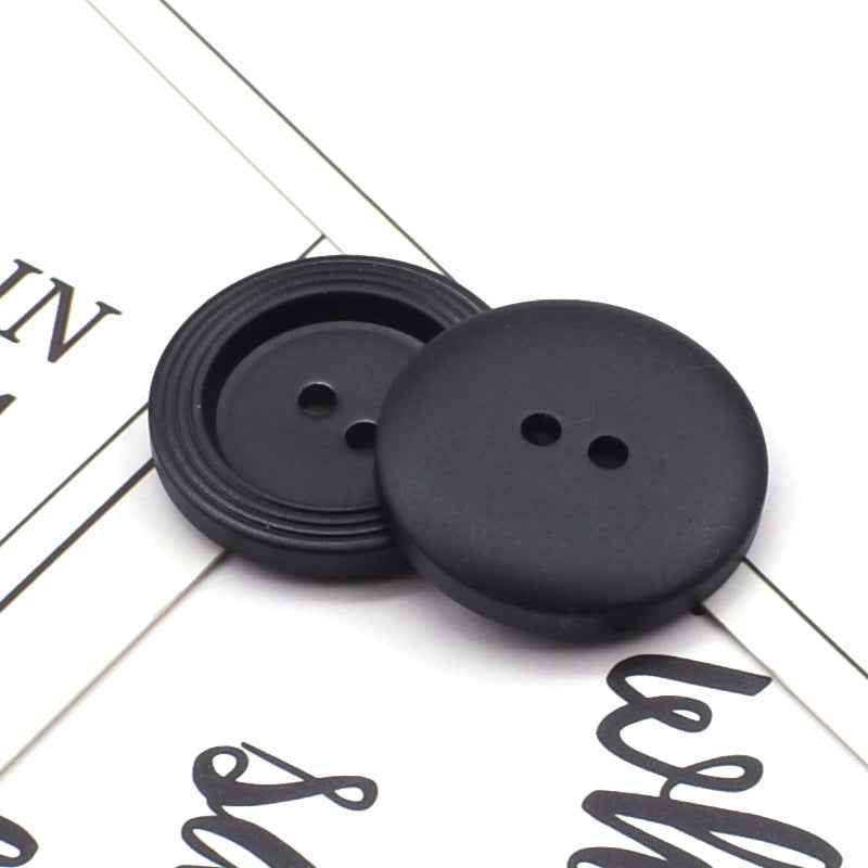 25mm Round 2-Hole Resin Buttons 6-Color for Crafts Garments (96pcs)