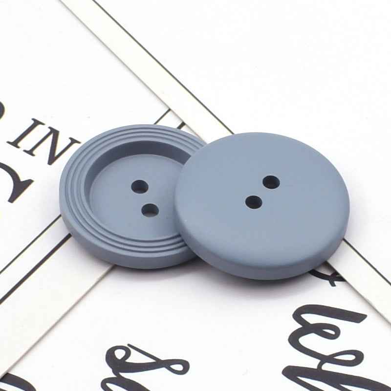 25mm Round 2-Hole Resin Buttons 6-Color for Crafts Garments (96pcs)