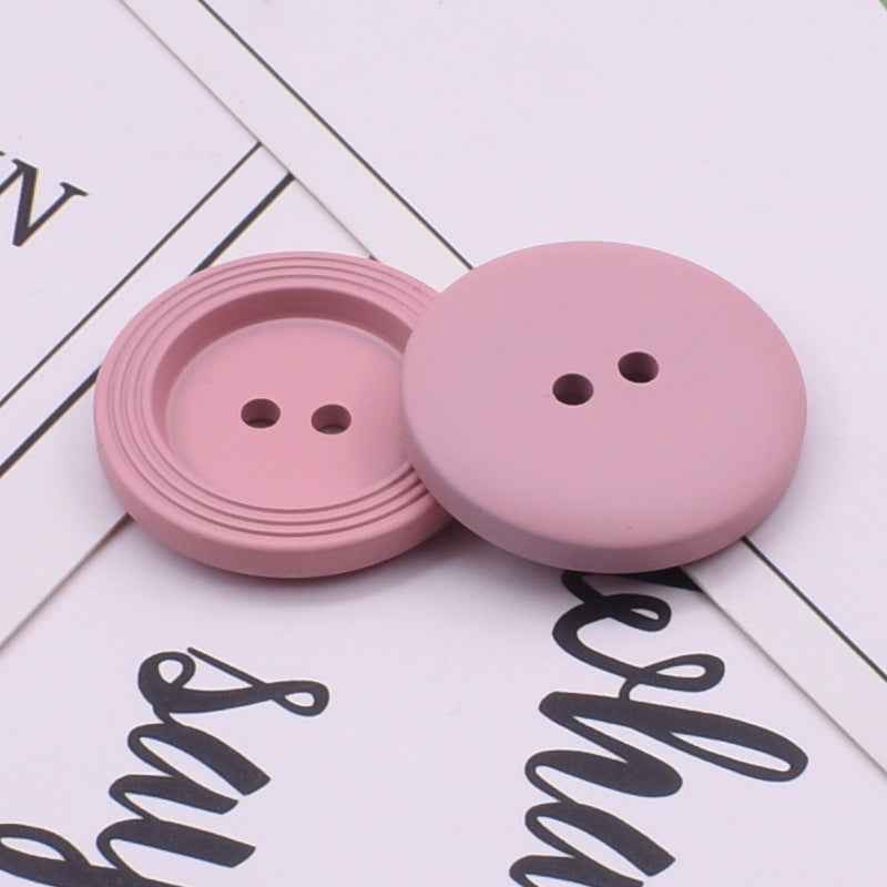 25mm Round 2-Hole Resin Buttons 6-Color for Crafts Garments (96pcs)