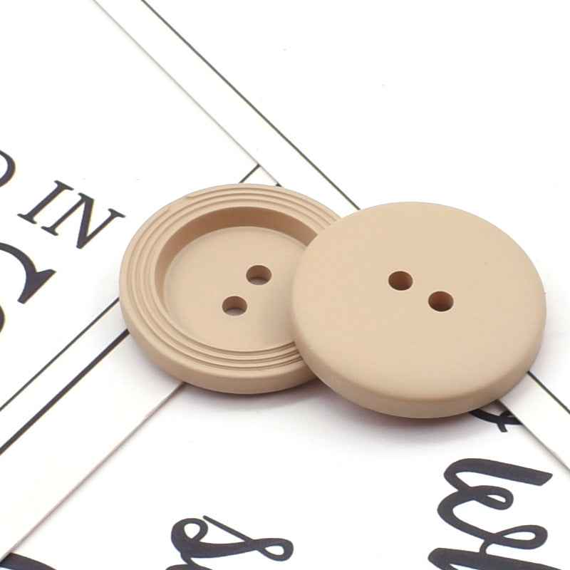 25mm Round 2-Hole Resin Buttons 6-Color for Crafts Garments (96pcs)
