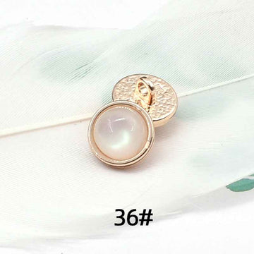 11.5mm Resin-Metal Shank Buttons for Chiffon & Silk Shirts 20pcs