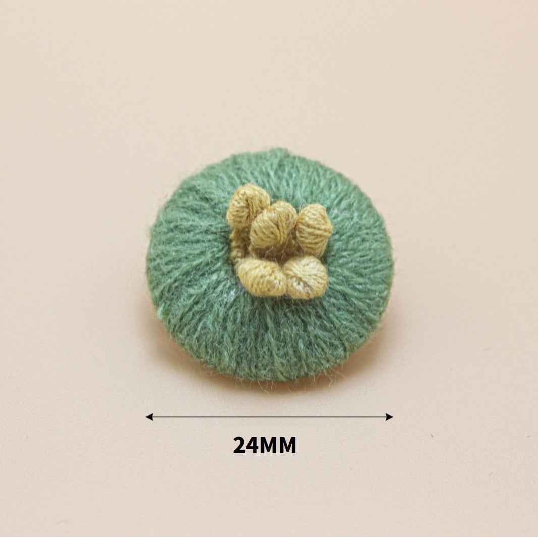 24mm Knitted Yarn Buttons - 14-Color Set for Autumn Winter Sweaters