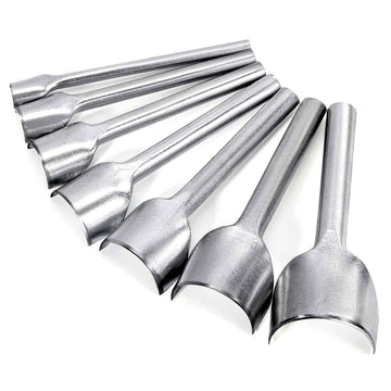 7pcs 1/2 Round Leather Edge Cutter Punch 10-40mm