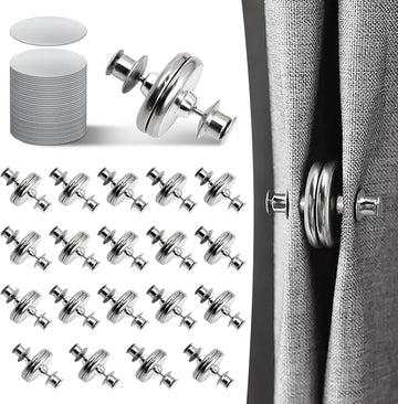 20 Pairs Curtain Magnets Magnetic Curtain Clips Buttons