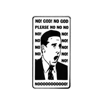 La Oficina NO! DIOS! NO DIOS POR FAVOR NO Pin de Broche de Metal 2PCS