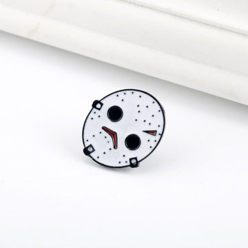 Pin de metal esmaltado de la máscara de Jason de Viernes 13 6PCS