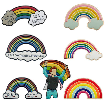 Conjunto de 7 Piezas de Broche de Metal Puente Arcoíris