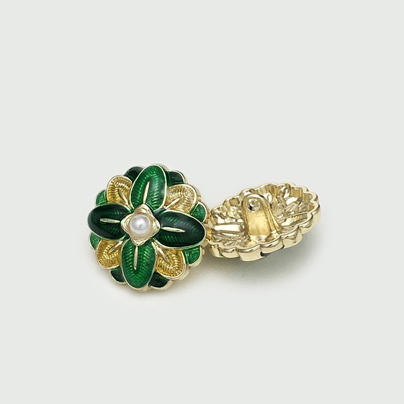 Vintage Hiina palee stiilis cloisonné metallnööbid silmusega 54 pakis