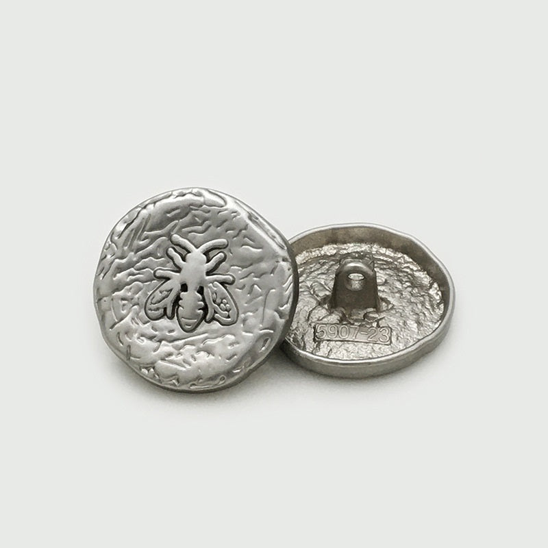 17.5/20/22.5mm te guld uregelmæssige konkave runde metal bi knapper 20 stk