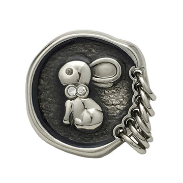 17.5/22.5mm Golden Silver Bunny Diamond Buttons with Shank Hoop 10pcs