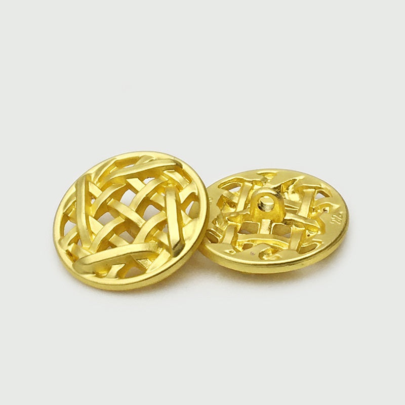 25mm Runde Vævede Net Hul Metal Håndsyede Knapper 20 stk
