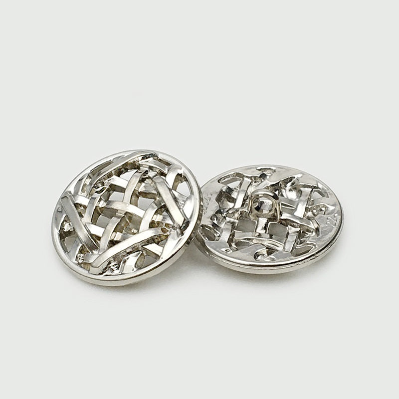 25mm Runde Vævede Net Hul Metal Håndsyede Knapper 20 stk