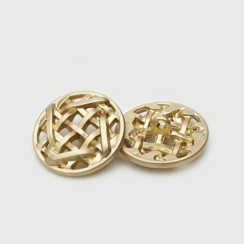 25mm Runde Vævede Net Hul Metal Håndsyede Knapper 20 stk