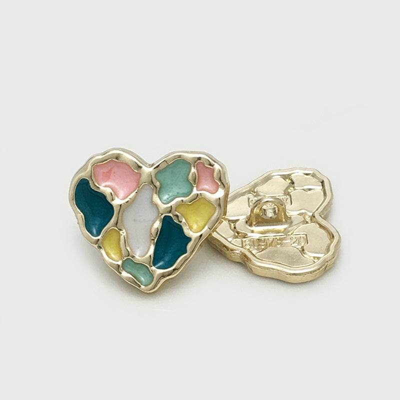 20mm farebné kovové gombíky s očkom 20 ks