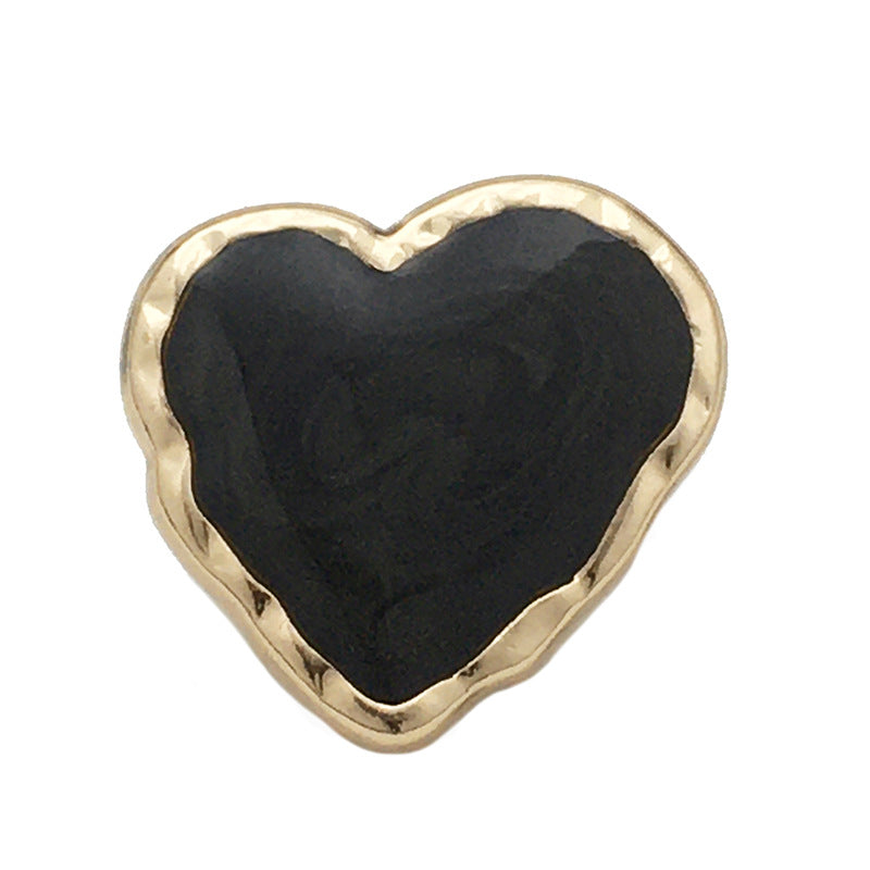 15-25mm Uregelmæssige Emaljerede Hjerteformede Metal Knapper 20 stk