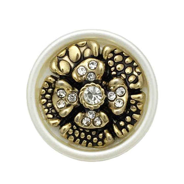 17.5/22.5mm Diamond Flower Metal-Resin Buttons for Women's Coats 12pcs - Lots of Buttons