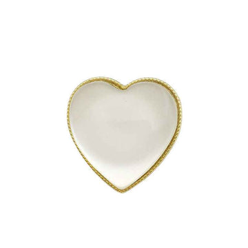 Cat's-Eye Opal Stone Heart-Shaped Metal Decorative Buttons 20pcs - Lots of Buttons