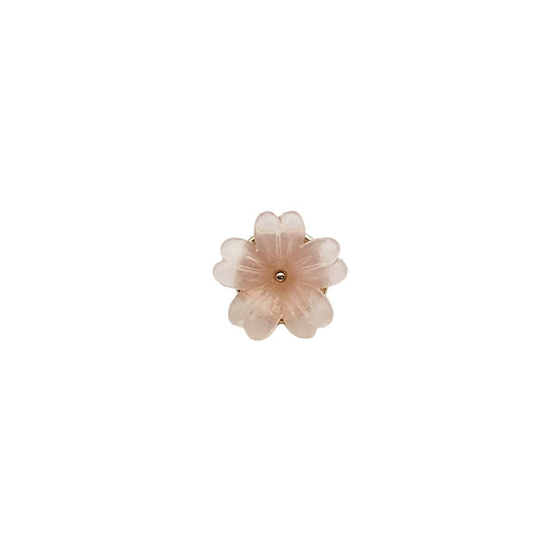 11mm Gennemsigtige Hvide Lilla Pink Blomstrede Harpiks Skjorteknapper 12 stk