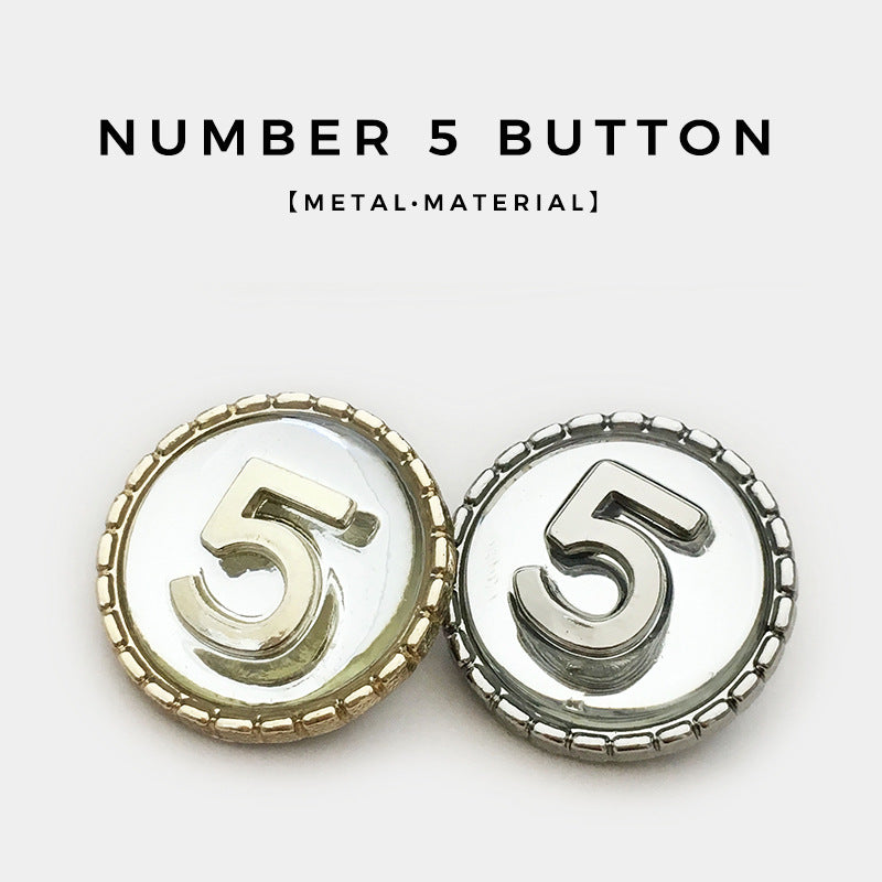 15-22.5mm Number 5 Kuld Hõbe Ümmargused Metallist Varrega Nupud 12tk