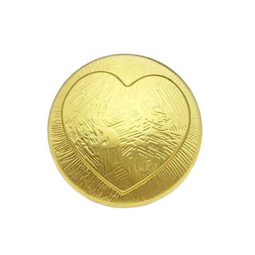 25mm Matte Gold Metal Heart-Shaped Buttons for Women's Coats 20PCS - Lots of Buttons