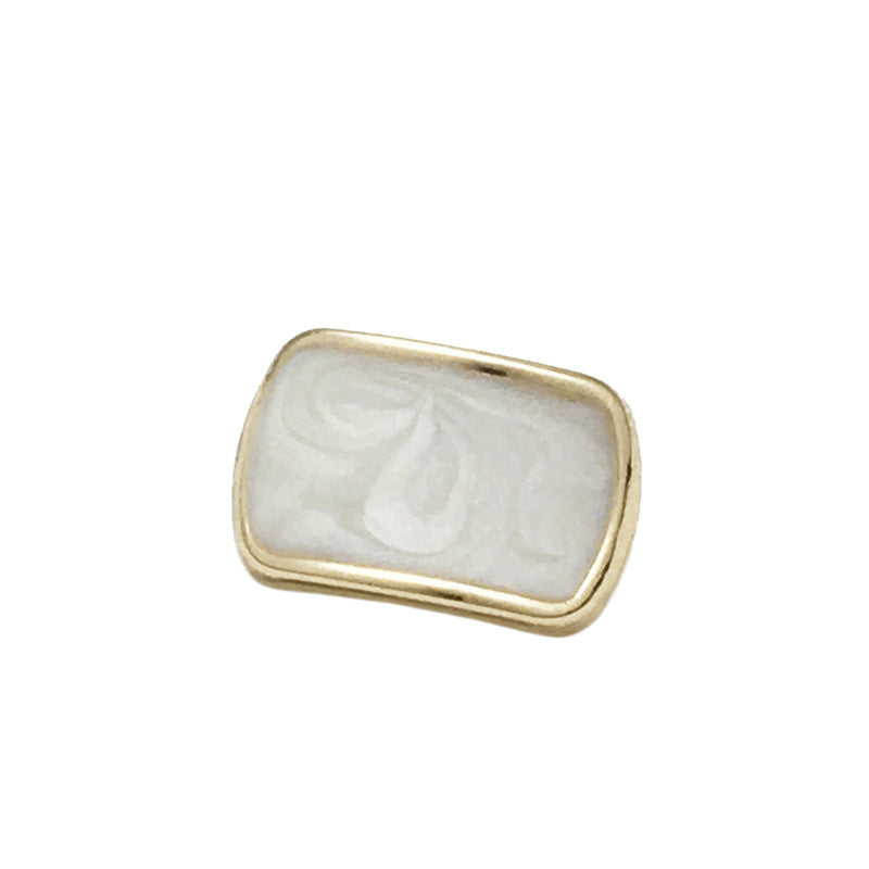 9x12mm Pravokutni Zlato Metalni Gumbi za Košulju s Mrljama od Ulja 30 KOM