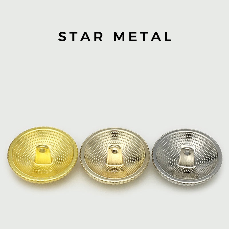15/17.5/22.5mm Kuldse ja Hõbedase Tähe Muster Metallnööbid koos silmusega 20 tk