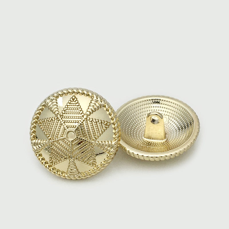 15/17.5/22.5mm Kuldse ja Hõbedase Tähe Muster Metallnööbid koos silmusega 20 tk