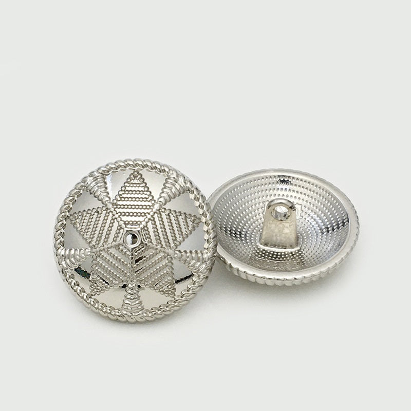 15/17.5/22.5mm Kuldse ja Hõbedase Tähe Muster Metallnööbid koos silmusega 20 tk