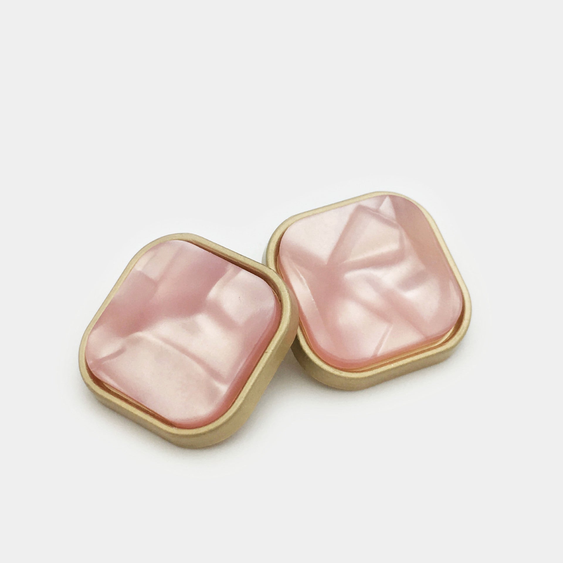 20mm barevné čtvercové knoflíky z pryskyřičné slitiny s úchopem 12 ks