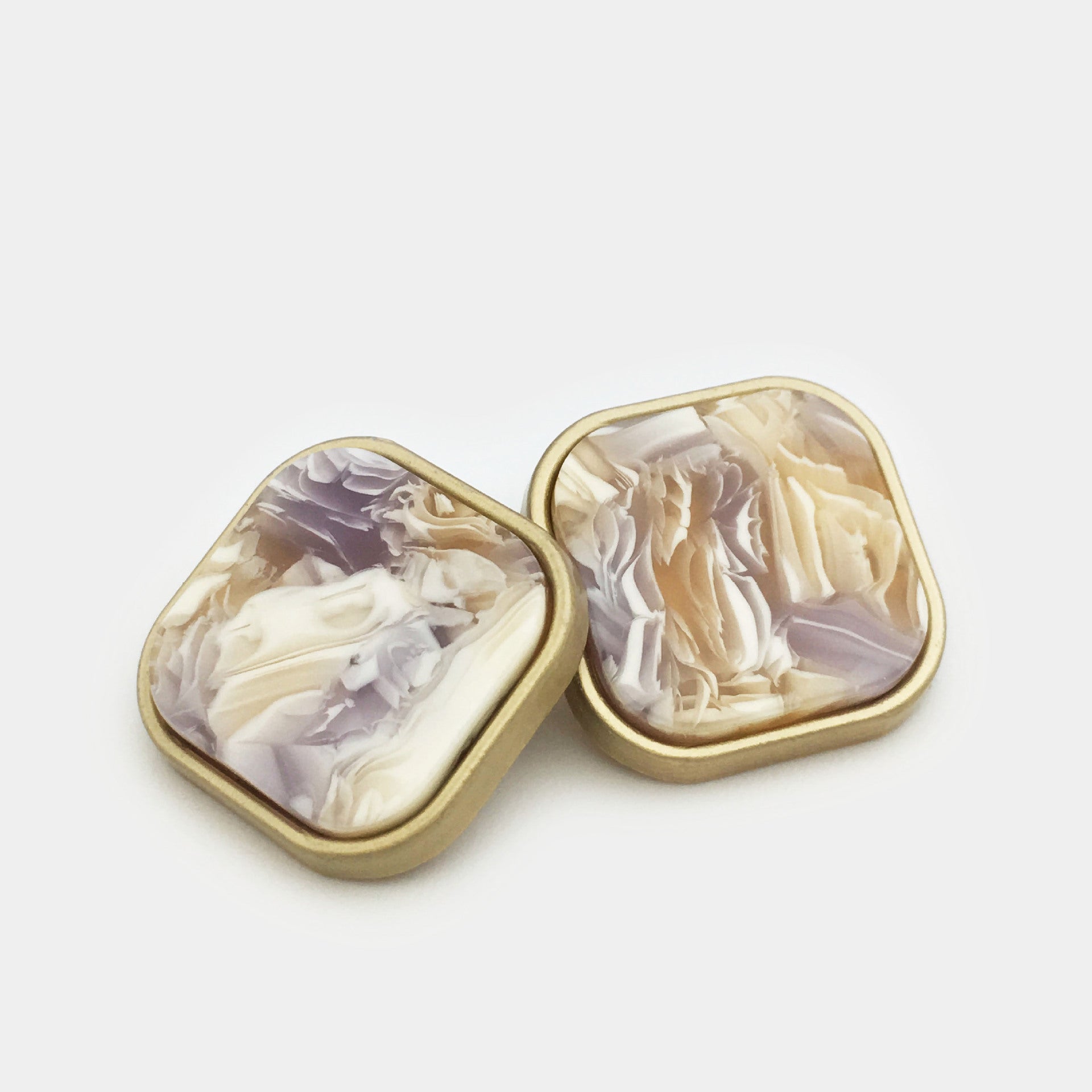 20mm barevné čtvercové knoflíky z pryskyřičné slitiny s úchopem 12 ks