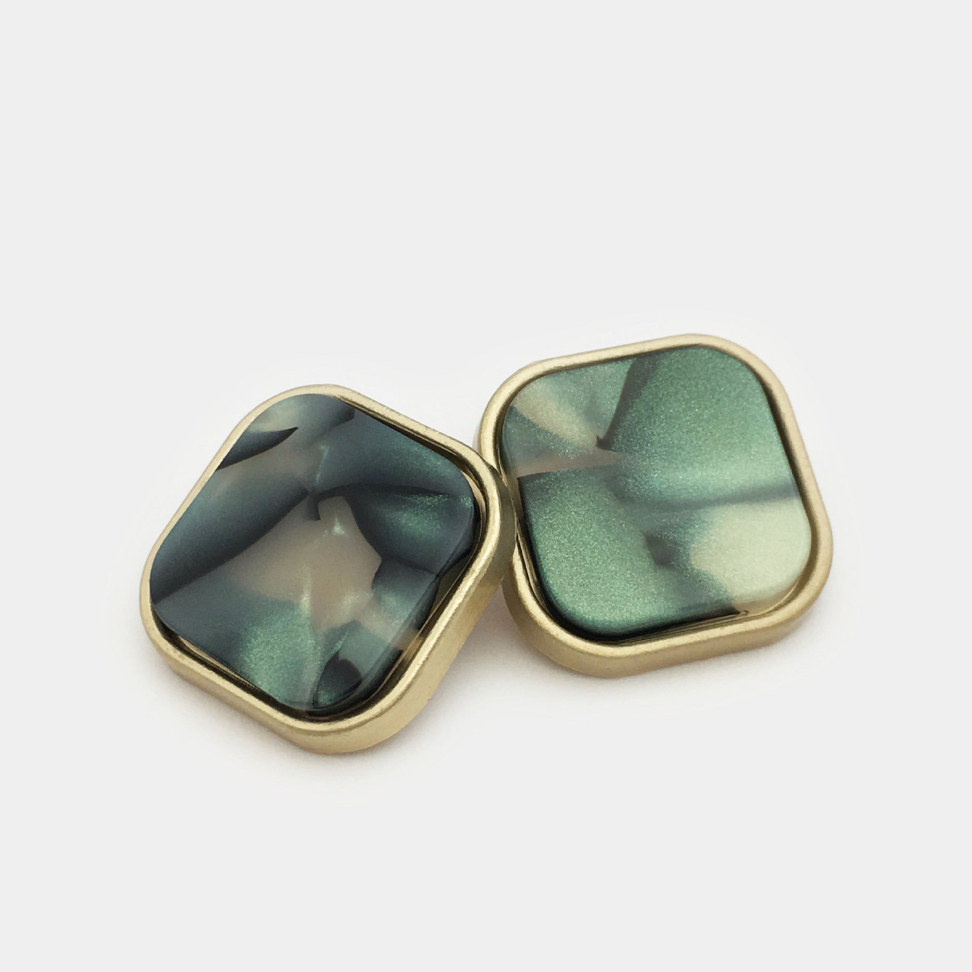 20mm barevné čtvercové knoflíky z pryskyřičné slitiny s úchopem 12 ks