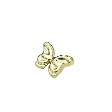 11/15/21mm Botones de Camisa de Metal en Oro y Plata con Diseño de Mariposa 30pcs