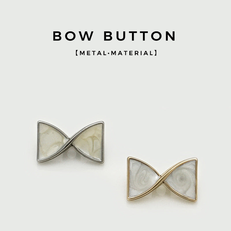 Buton metalic cu fundă 17x10mm cu mâner 20 bucăți