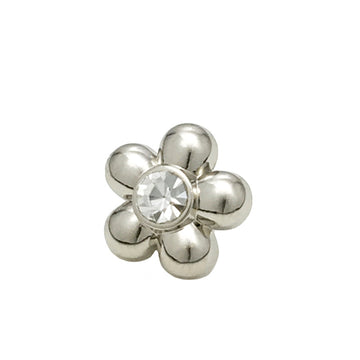 Botones de camisa metálicos de flor de diamante negro, plata y oro de 11 mm, 30 piezas