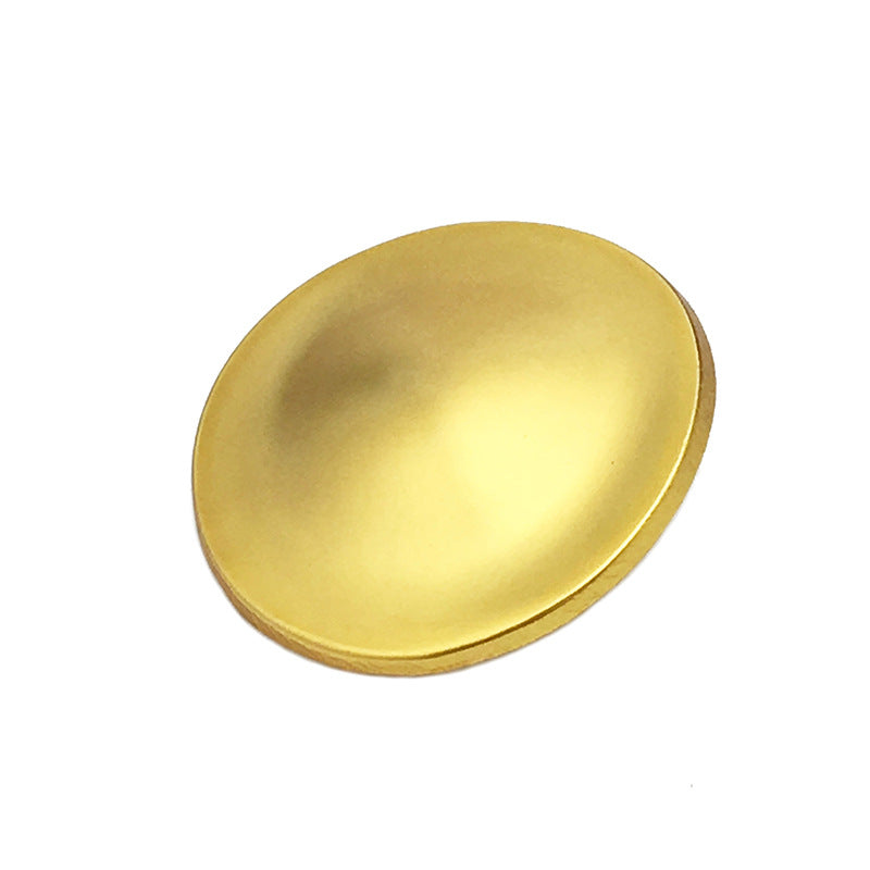 Butoane rotunde metalice aurii mat 20/25mm, în relief, 20 bucăți