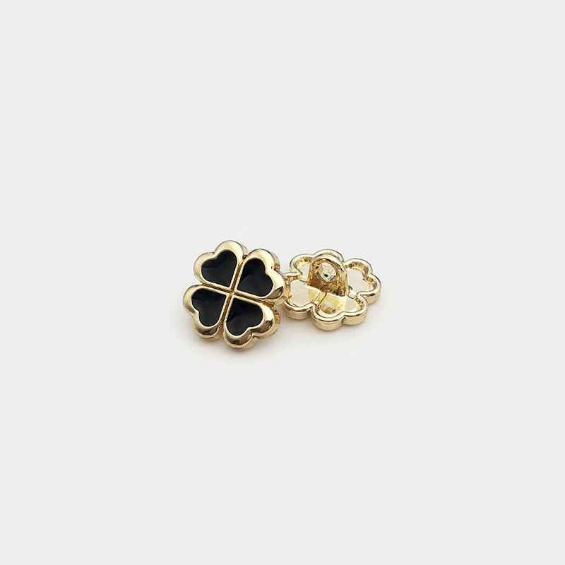 11mm Four-Leaf Clover Metal Buttons for Kids' Knitwear 30PCS - Lots of Buttons