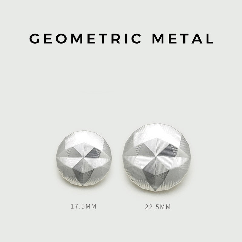 Butoane metalice cu model Chevron auriu și argintiu 17.5/22.5mm, 20 bucăți