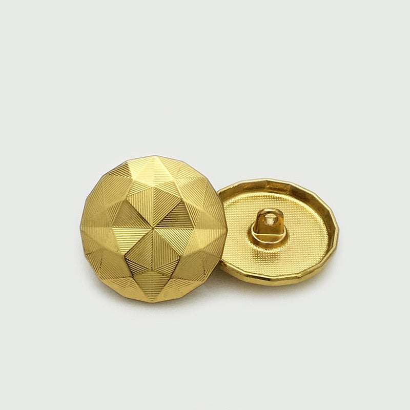 Butoane metalice cu model Chevron auriu și argintiu 17.5/22.5mm, 20 bucăți