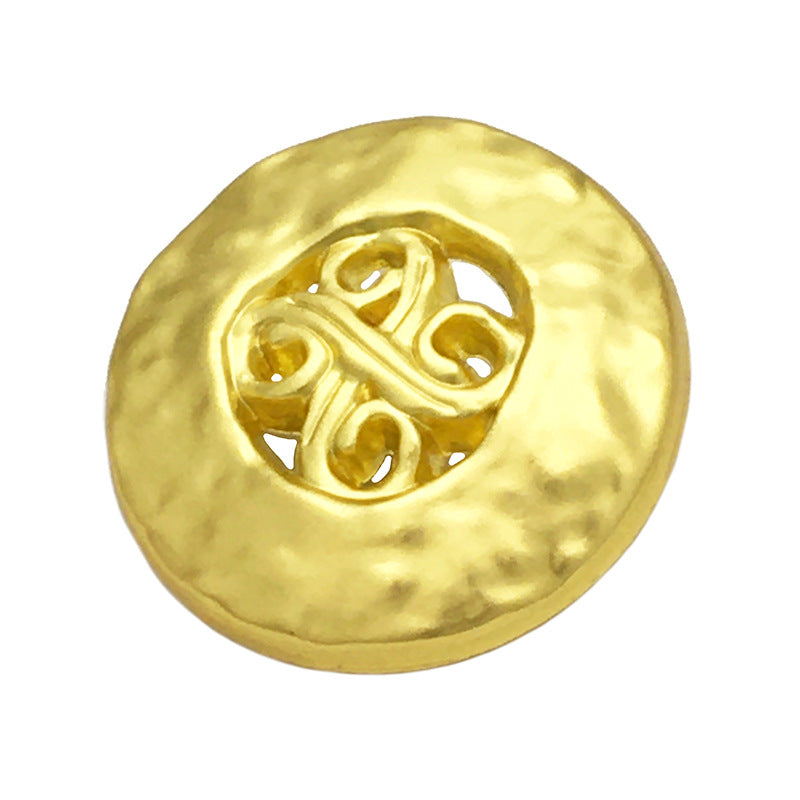 17.5/22.5mm Zlaté vintage ražené kovové knoflíky 20 kusů