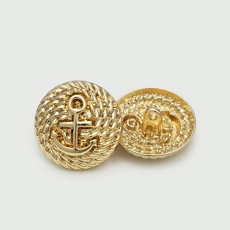 15-22.5mm Vintage kovové kotvící knoflíky - britský styl 20 ks