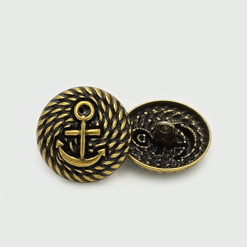 15-22.5mm Vintage kovové kotvící knoflíky - britský styl 20 ks