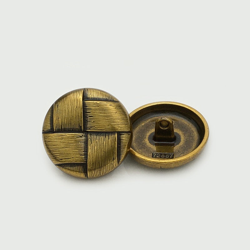 15-25mm Vintage kovové síťované knoflíky na kabát s očkem 20 ks