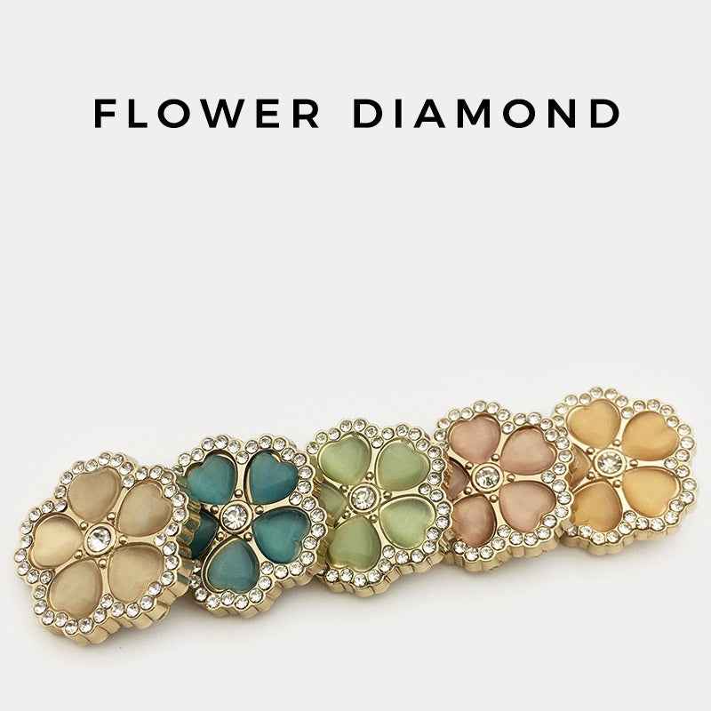 25mm Flower Diamond Metal Buttons for Women's Coats Suits 10pcs - Lots of Buttons