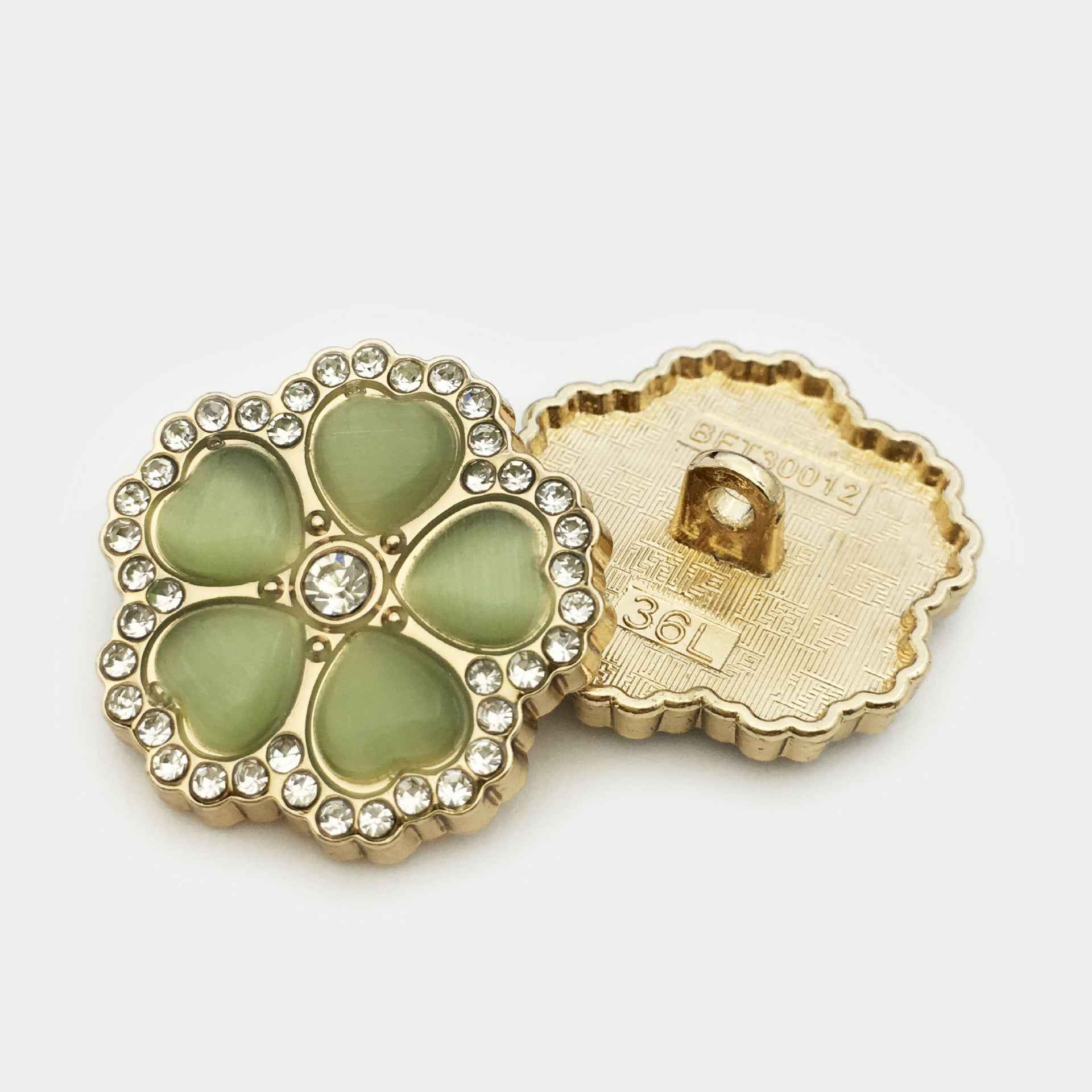 25mm Flower Diamond Metal Buttons for Women's Coats Suits 10pcs - Lots of Buttons