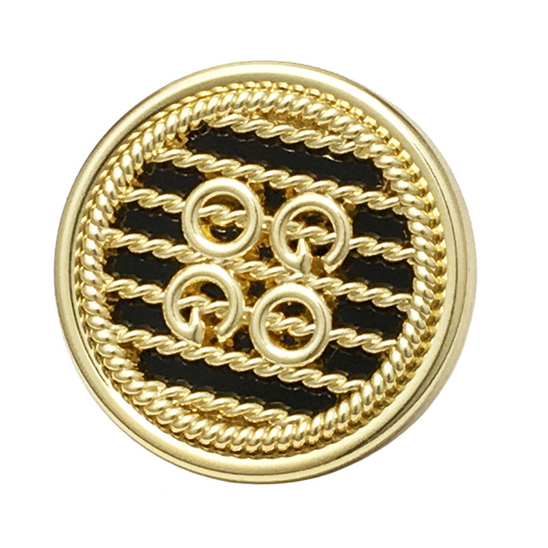 17.5/20/22.5mm Zlaté kovové knoflíky se zdvojeným kruhem 20 ks