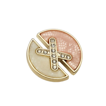 Botões de Metal Dourado em Forma de Letra X com Diamante 17.5/22.5/25mm 12pcs