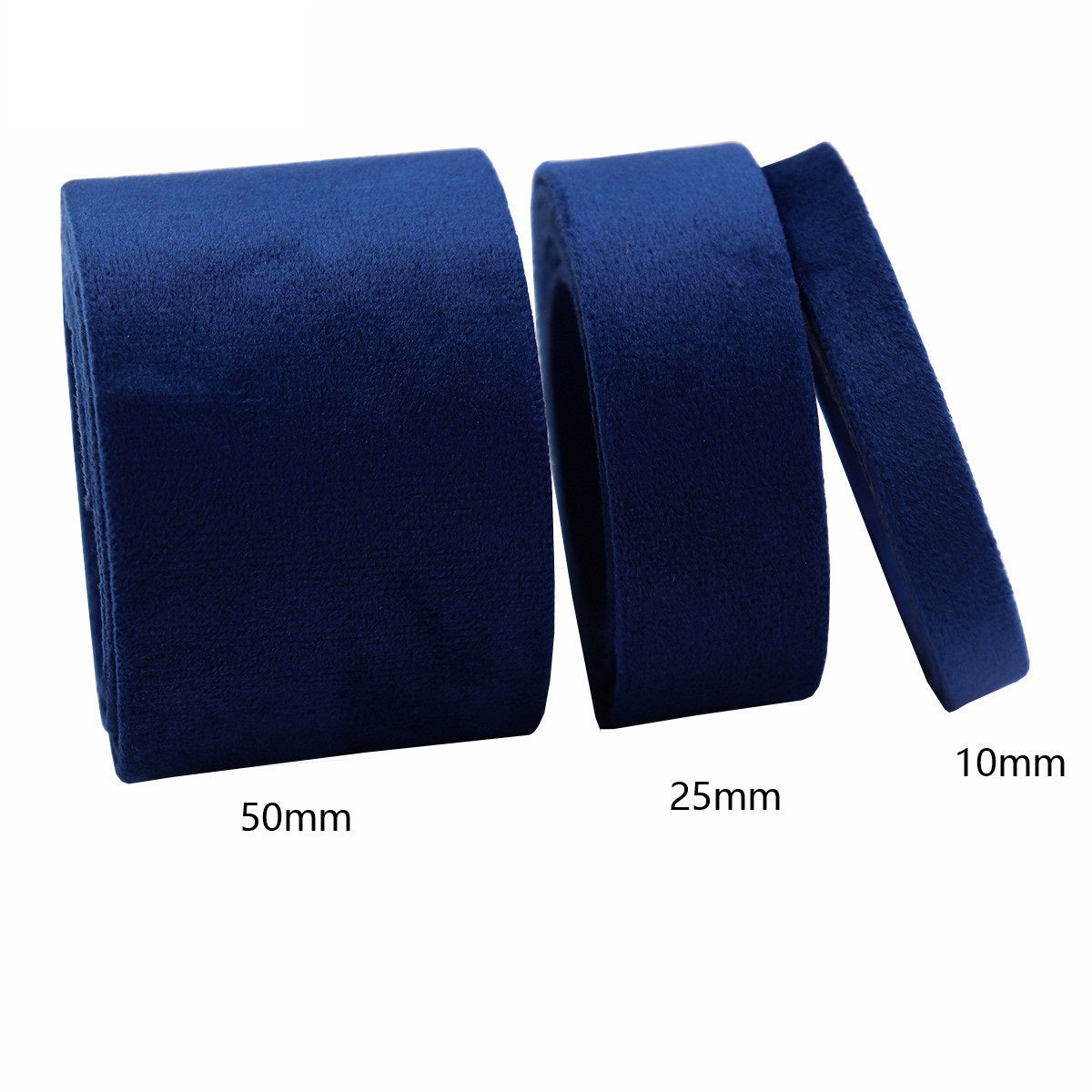 10/25/50mm Liss plišana traka za obrub - paket od 3 miješane veličine